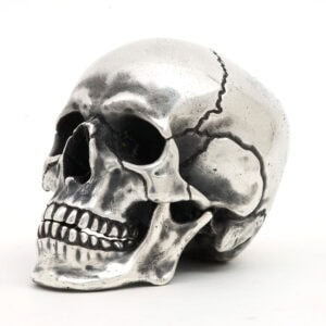 Solid Silver Skull - Quarter Size